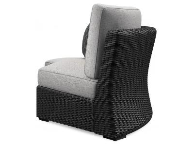 Signature Design by Ashley Beachcroft Outdoor Curved Corner Chair with Cushion - P792-851