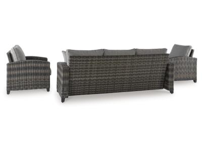 Signature Design by Ashley Oasis Court Outdoor Sofa/Chairs/Table Set (Set of 4) - P335-081