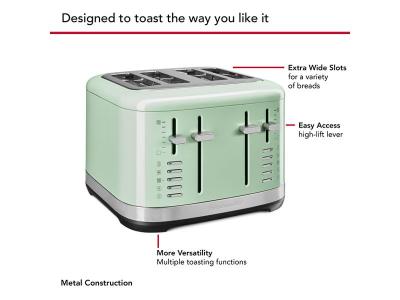 KitchenAid 4 Slice Toaster in Pistachio - KMT4109PT