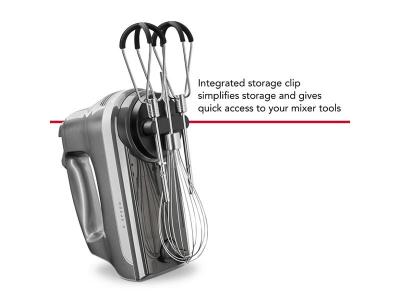 KitchenAid 6 Speed Hand Mixer with Flex Edge Beaters in Contour Silver - KHM6118CU