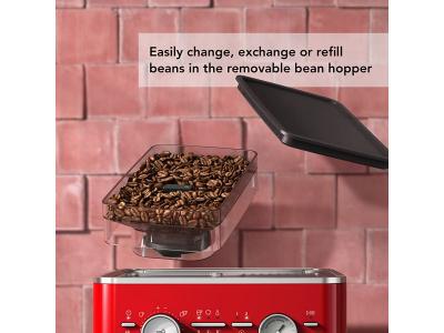 KitchenAid Semi Automatic Espresso Machine with Burr Grinder in Apple Red- KES6551CA
