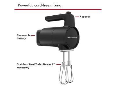 KitchenAid Go Cordless Hand Mixer Battery Included - KHMR762BM