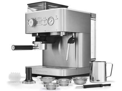 KitchenAid Semi Automatic Espresso Machine with Burr Grinder - KES6551SX