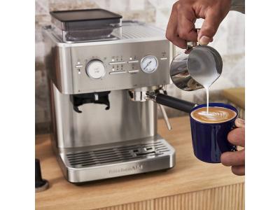 KitchenAid Semi Automatic Espresso Machine with Burr Grinder - KES6551SX