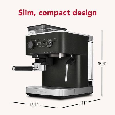 KitchenAid Semi Automatic Espresso Machine with Burr Grinder - KES6551BK