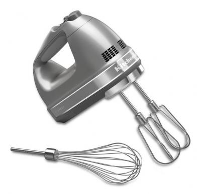 4" KitchenAid 7-Speed Hand Mixer in Contour Silver - KHM7210CU