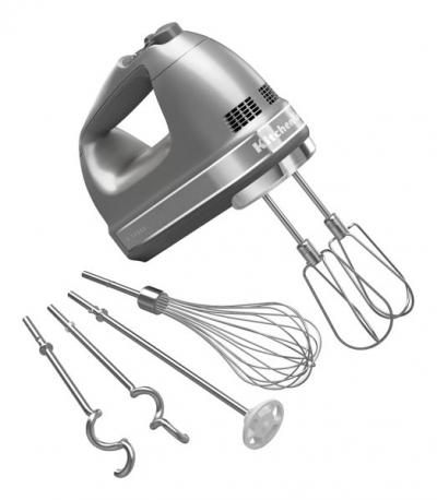 4" KitchenAid 9-Speed Hand Mixer in Contour Silver - KHM926CU