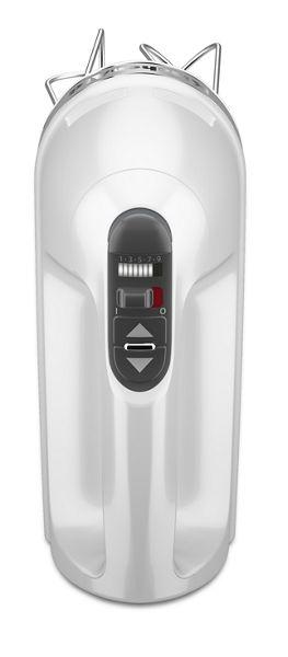 4" KitchenAid 9-Speed Hand Mixer in White - KHM926WH