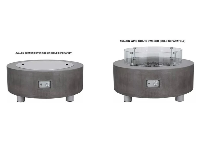 Pyromania Avalon Natural Gas Fire Table in Charcoal Grey - AV-CH-NG