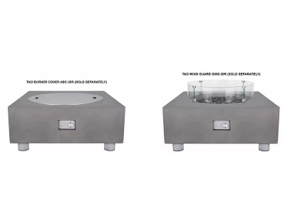 Pyromania Tao Liquid Propane Fire Table in Charcoal Grey - TA-CH-LP