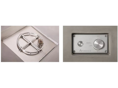 Pyromania Moderne Natural Gas Fire Table in Slate Grey - MO-SL-NG