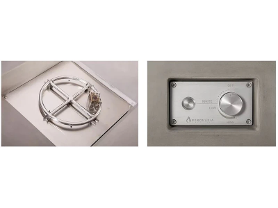 Pyromania Moderne Natural Gas Fire Table in Charcoal Grey - MO-CH-NG