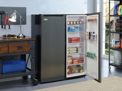 22" Marathon 8.5 Cu. Ft. Capacity Mid-sized All Refrigerator In Black Steel - MAR86BLS-1