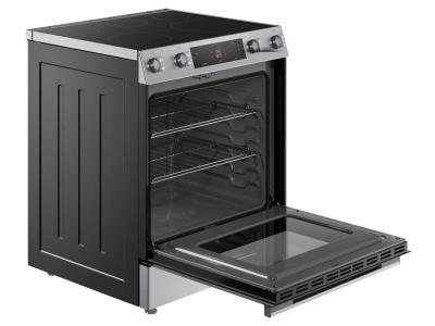 30" Bosch 100 Series Electric Freestanding Range in Stainless Steel - HEF1050MC