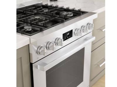 30" Bosch 800 Series Freestanding Gas Range With 5 Burners In Stainless Steel - HGS8055UC
