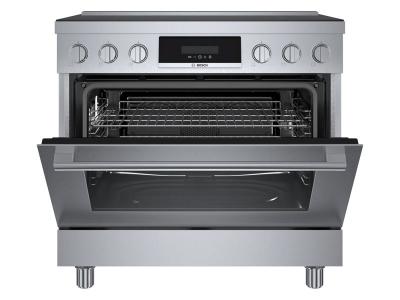 36" Bosch 800 Series Industrial Style Induction Range in Stainless Steel - HIS8655C