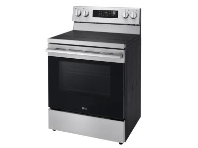 30" LG 6.3 Cu. Ft. Smart Wi-Fi Enabled ProBake Convection Electric Range with Air Fry & EasyClean - LREN6323YE