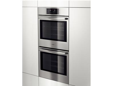 30" Bosch 800 Series Double Wall Oven In Stainless Steel - HBL8651UC