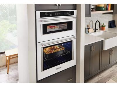 30" KitchenAid Combination Microwave Wall Oven with Air Fry Mode - KOEC530PWH