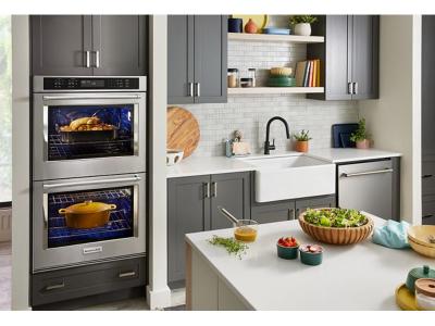 27" KitchenAid Double Wall Oven with Air Fry Mode - KOED527PSS