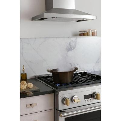 30" Monogram Wall-Mounted Vent Hood in Stainless Steel - ZVW8301SWSS