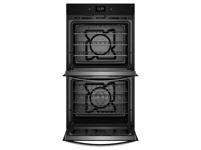 27" Whirlpool 8.6 Cu. Ft. Smart Double Wall Oven with Air Fry in Black Stainless - WOED7027PZ