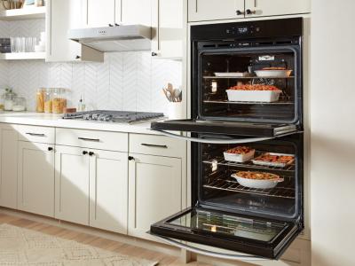 27" Whirlpool 8.6 Cu. Ft. Double Wall Oven with Air Fry in Stainless Steel - WOED5027LZ
