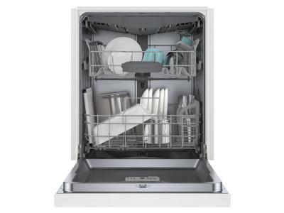 24" Bosch 300 Series 46 dBA Dishwasher with Standard 3rd Rack in White - SHE53C82N