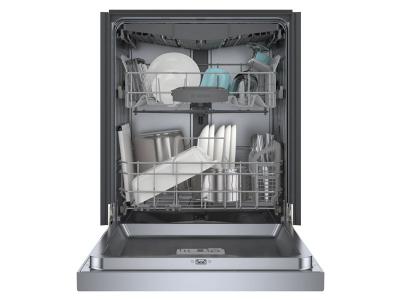24" Bosch 300 Series 46 dBA Dishwasher with Standard 3rd Rack in Stainless Steel - SHE53C85N