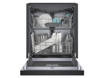 24" Bosch 300 Series 46 dBA Dishwasher with Standard 3rd Rack in Black - SHE53C86N