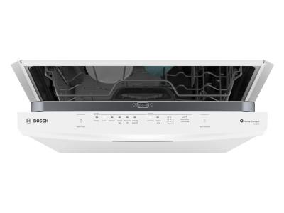 24" Bosch 300 Series 46 dBA Dishwasher with Standard 3rd Rack in White - SHS53CM2N