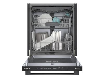24" Bosch 100 Series Bar Handle Premium Dishwasher in Black Stainless Steel - SHX5AEM4N