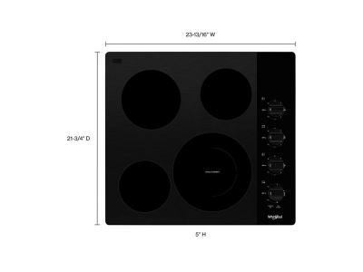 24" Whirlpool Compact Electric Ceramic Glass Cooktop - WCE55US4HB