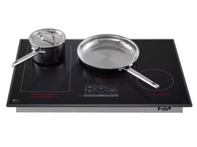 LG STUDIO 30" Induction Cooktop with 4 Burners and Flexible Cooking Zone - CBIS3018BE