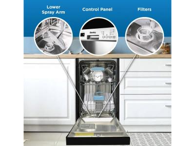 18" Danby Built-in Dishwasher With Front Controls - DDW18D1EB