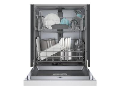 24" Bosch 100 Series 50 dBA Dishwasher in White - SHE3AEM2N