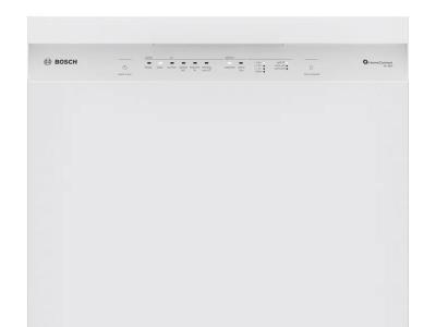24" Bosch 100 Series Dishwasher in White - SHE41CM2N