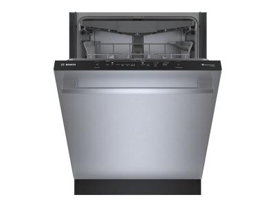 24" Bosch 100 Series Premium 46 dBA Dishwasher with Standard 3rd rack in Stainless Steel - SHX5AEM5N