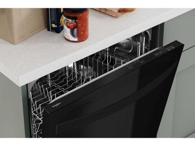 24" Whirlpool Large Capacity Dishwasher With Tall Top Rack In Black - WDT740SALB