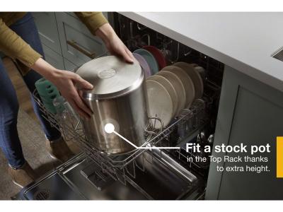 24" Whirlpool Large Capacity Dishwasher With Tall Top Rack In White - WDT740SALW