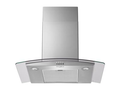 30" Whirlpool Curved Glass Wall Mount Range Hood In Stainless Steel - WVW51UC0LS