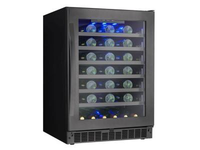 24" Silhouette Single Zone Wine Cellar in Black Stainless Steel  - SSWC056D1B-S