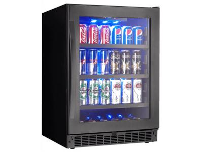 24" Silhouette  Single Zone Beverage Center in in Black Stainless Steel - SSBC056D3B-S
