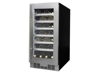 15" Silhouette Built-in Column 27 Bottles Wine Cooler - SPRWC031D1SS