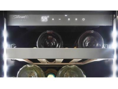 15" Silhouette Built-in Column 27 Bottles Wine Cooler - SPRWC031D1SS