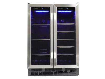 24" Silhouette French Door Beverage Center - SBC051D1BSS