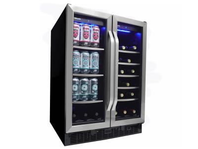 24" Silhouette French Door Beverage Center - SBC051D1BSS