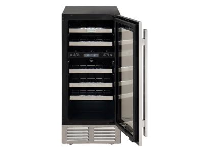 15" Marathon Built-in Dual Zone Wine Cooler in Stainless Steel - MWC28-DSS