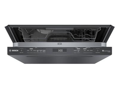 24" Bosch 800 Series 42 dBA Dishwasher with Flexible 3rd Rack in Black Stainless - SHP78CM4N