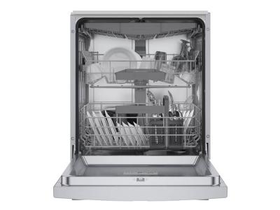 24" Bosch 800 Series Recessed Handle ADA Compliant Dishwasher in Stainless Steel - SGE78C55UC